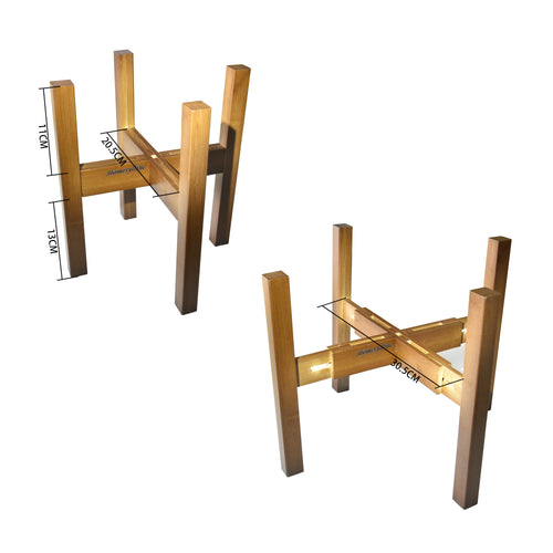 Adjustable plant Stand, bamboo plant Stand in medieval modern style, sturdy plant support, suitable for 8, 9, 10, 11, 12-inch flowerpots (excluding flowerpots and plants)